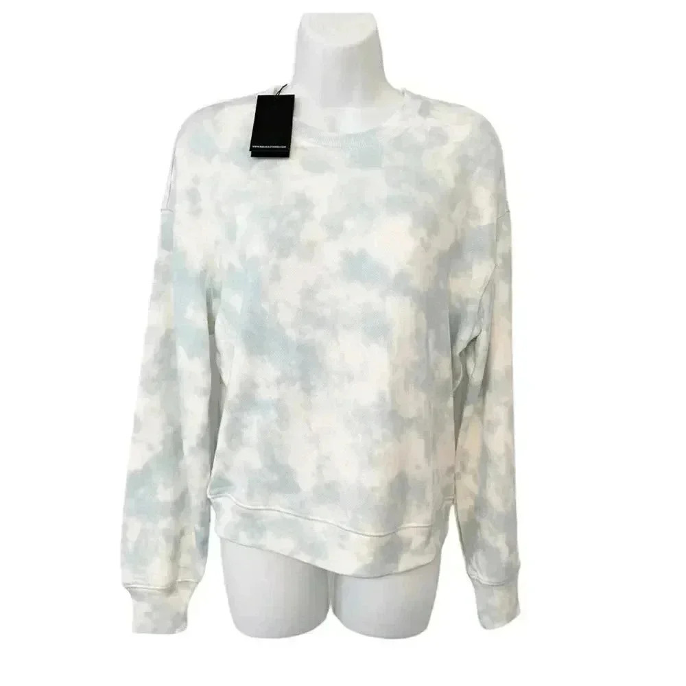 NWT Rails Ramona Light Blue Cotton Tie Dye Sweatshirt size Small
